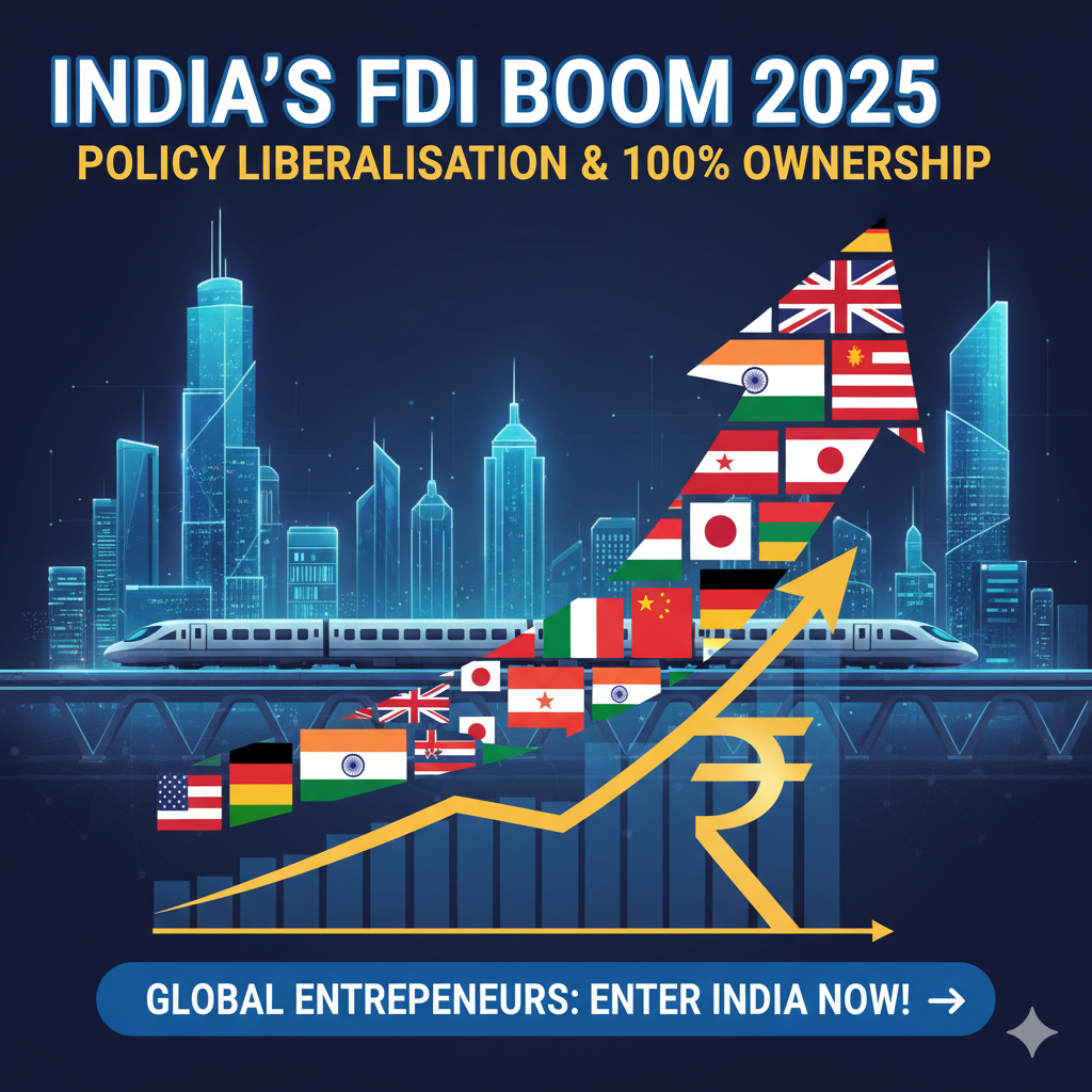 Image for FDI in India 2025: Latest Policy Updates & 100% Ownership Sectors