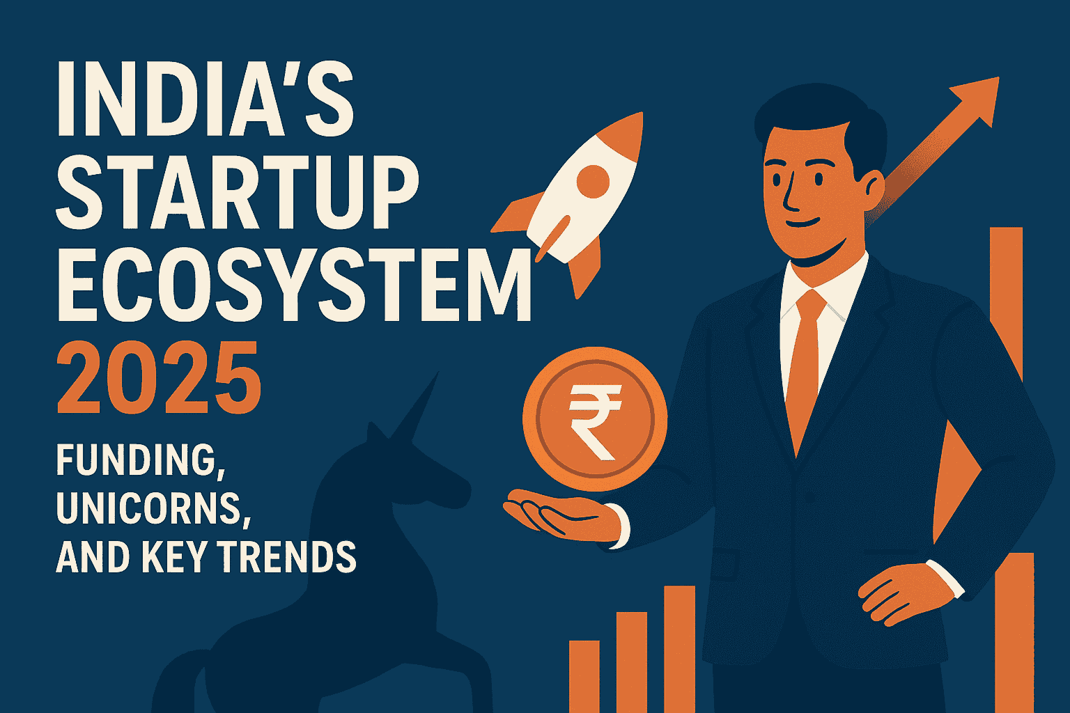 Image for India's Startup Ecosystem 2025: Funding, Unicorns, and Key Trends