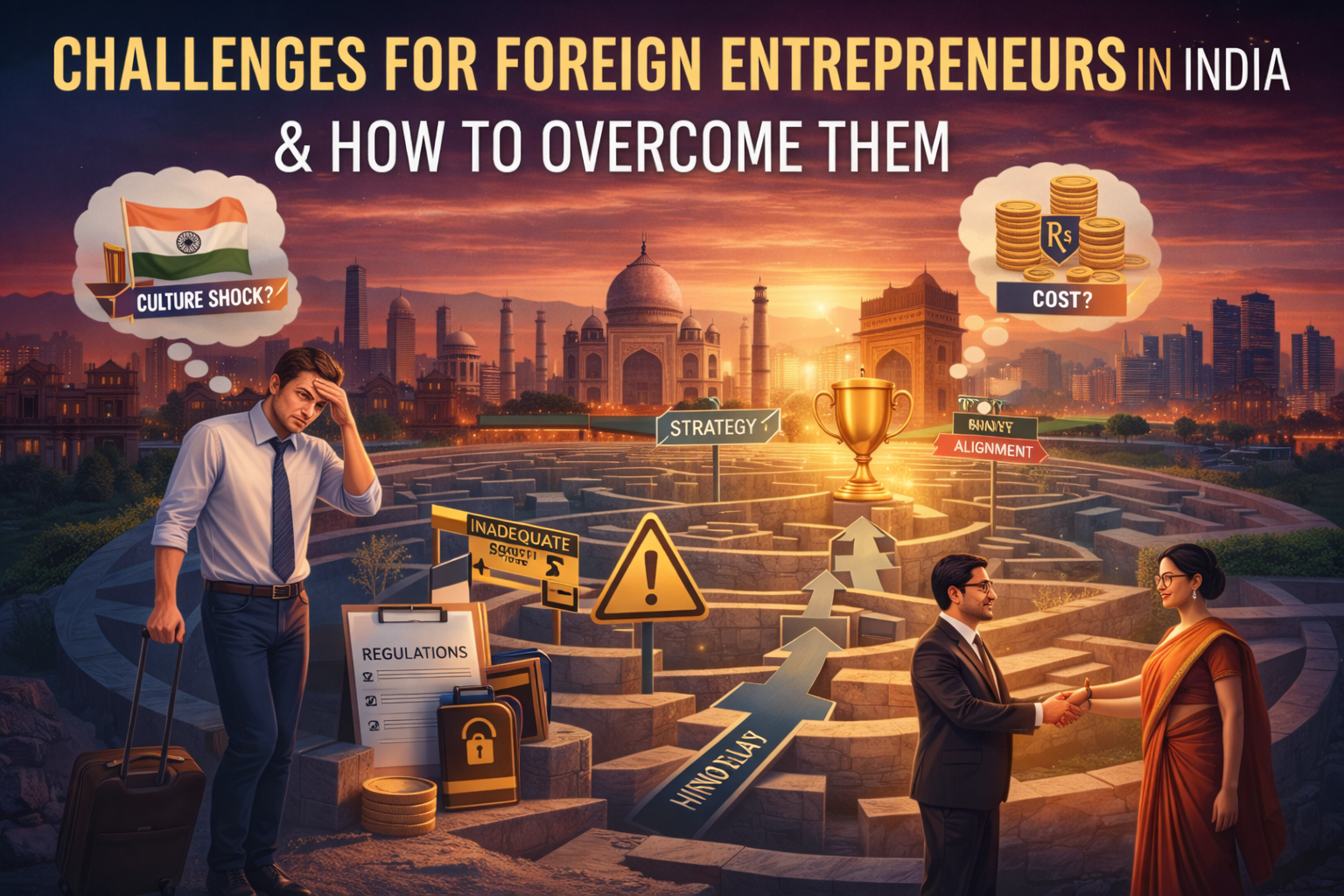 Image for Challenges for Foreign Entrepreneurs in India & How to Overcome Them